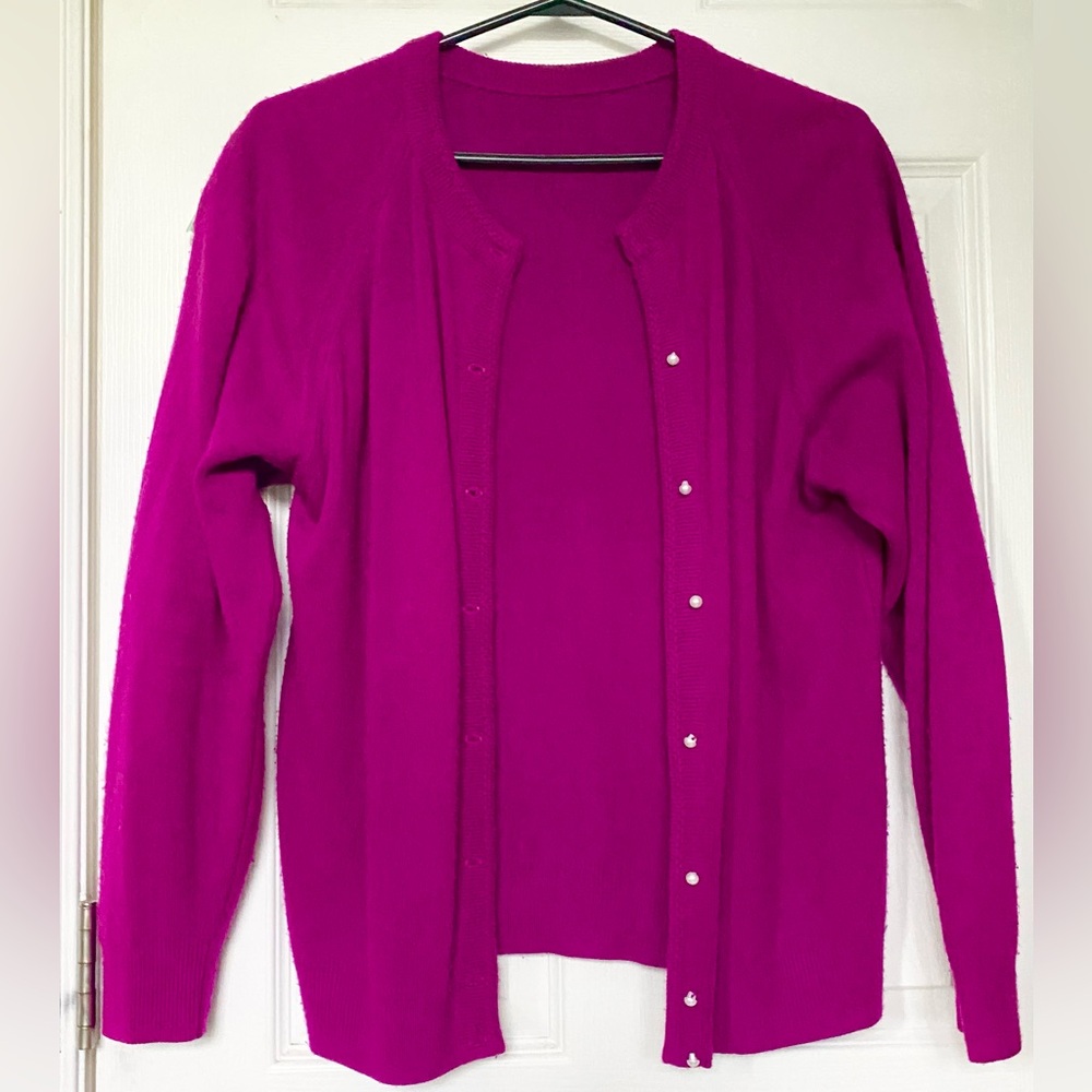 Vintage Magenta Cardigan
